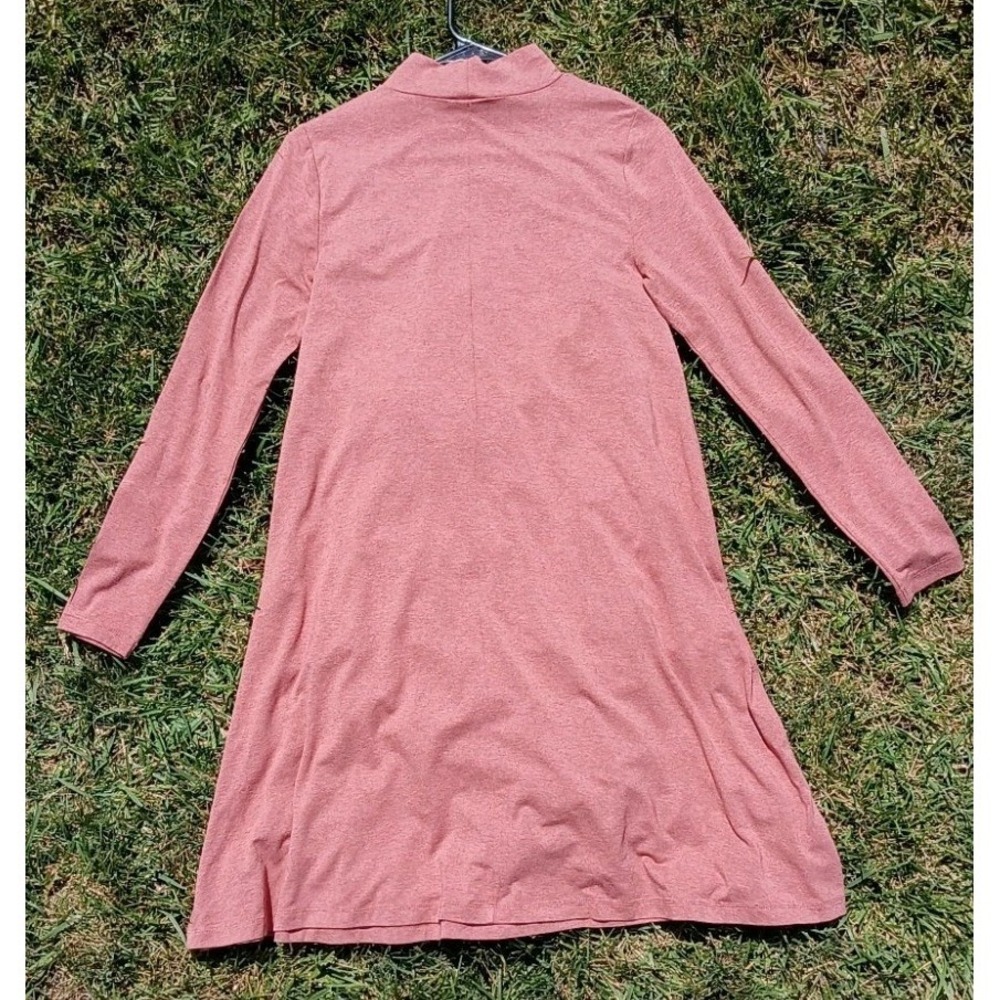 LOFT Dusty Rose Quiet Luxury Soft Knit Mock Neck Tunic Sweater Minimalist XS - Picture 3 of 10